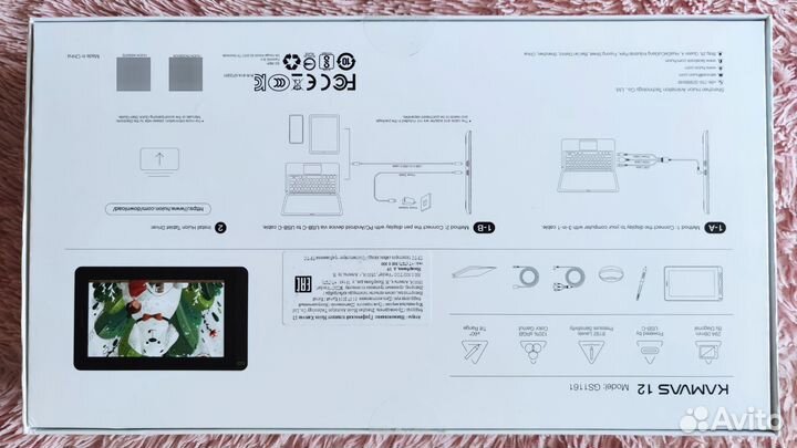 Графический планшет с экраном huion kamvas 12