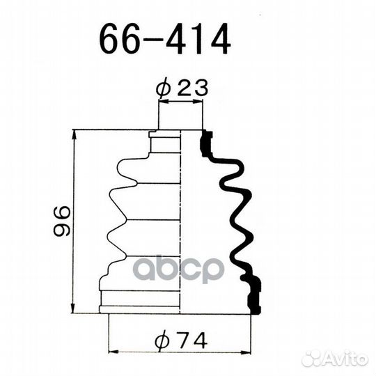 Пыльник шруса внутреннего 0,171 66414 1-56 (Mar