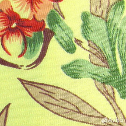 Ткань ацетатный шёлк с цветами отрез