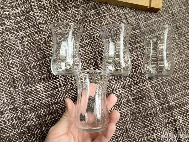 Турецкие Стаканы армуды набор 4 шт новые