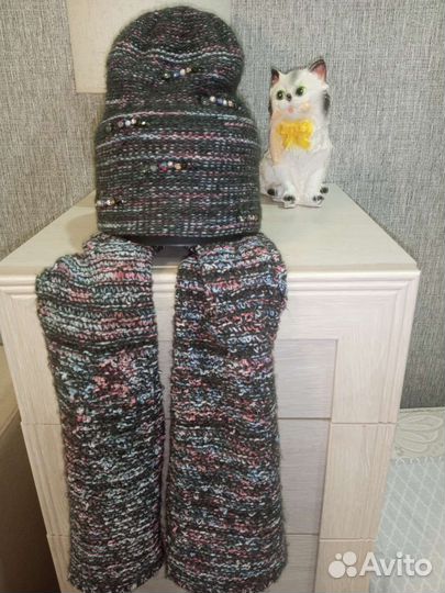 Комплект шапка и шарф женский