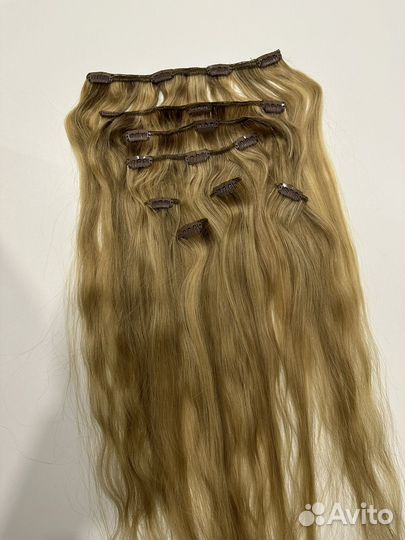 Натуральные волосы на заколках 60 см