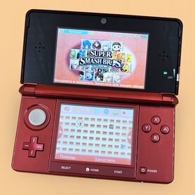 Nintendo 3DS красная, 200 игр, 128 Gb