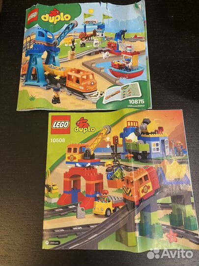 Lego Duplo Грузовой поезд (10875) + (10508)