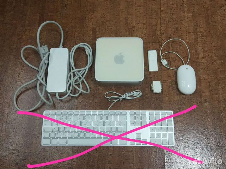 Mac mini A1176 клавиатура, мышь бп