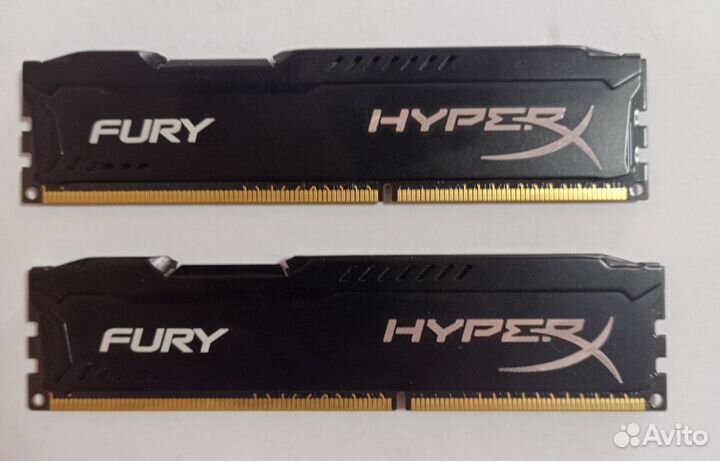 HyperX Fury 8 гб (4 гб x 2 шт.) DDR3 1600 мгц