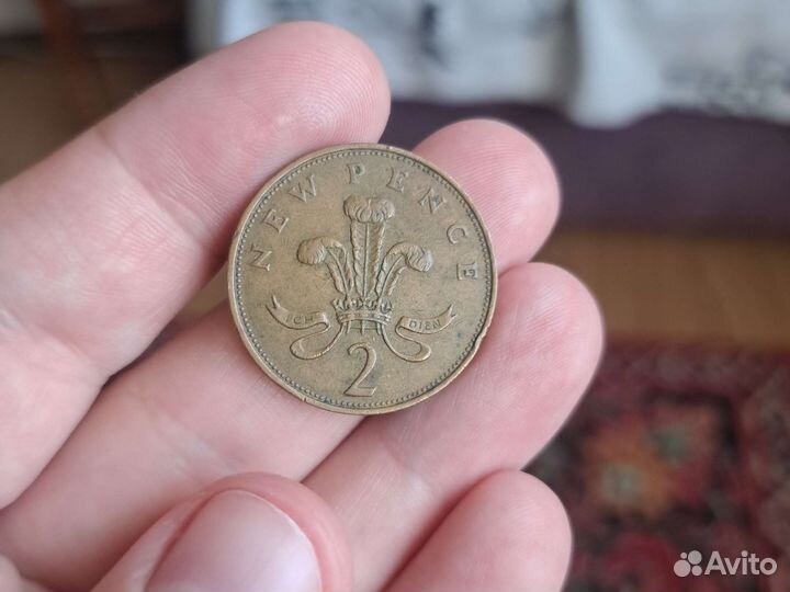 Монета 2 NEW pence elizabeth
