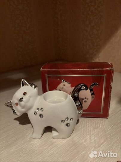 Сувенир кот подсвечник