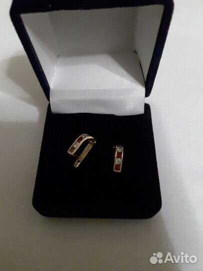 Золотые серьги детские бу