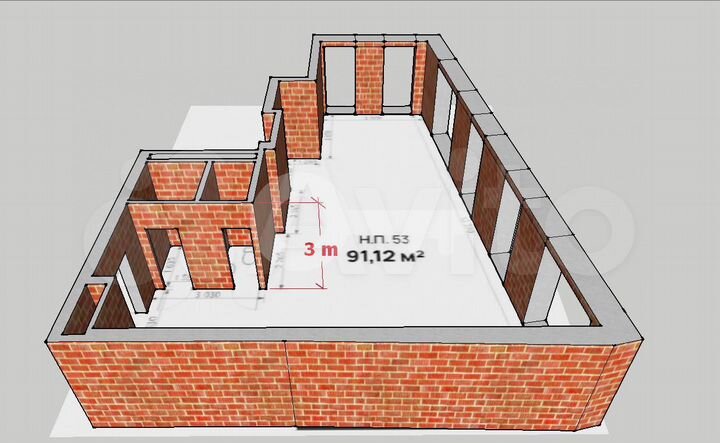 Коммерческое помещение 91 м²