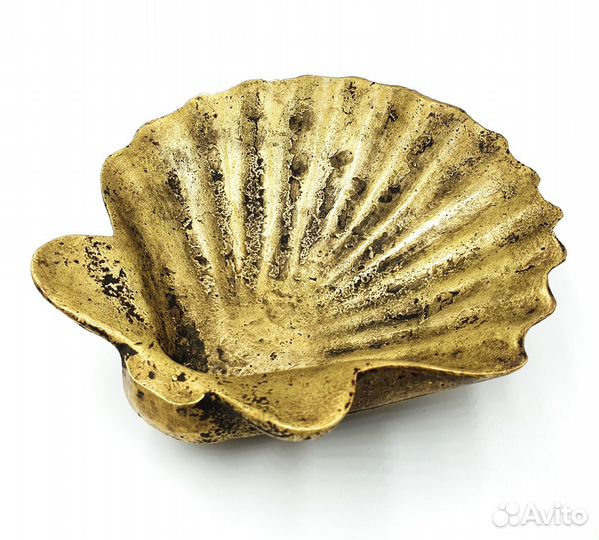 Старинная бронзовая пепельница Ракушка