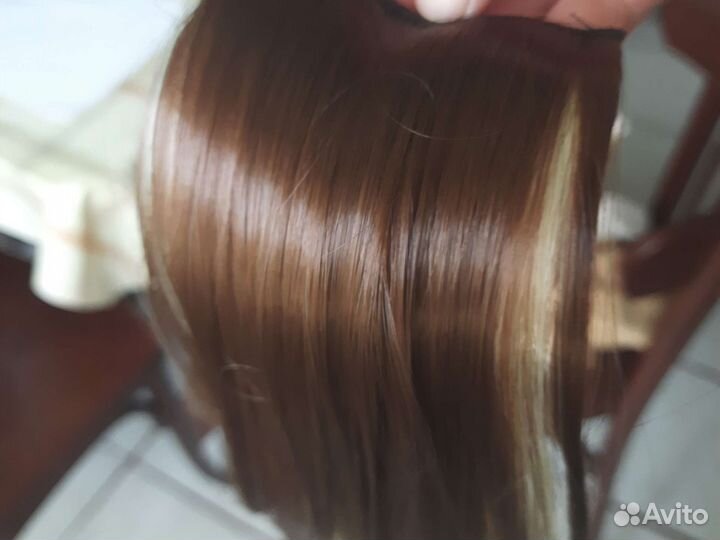 Волосы на заколках, шиньон новый