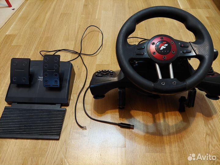 Игровой руль с педалями и коробкой передач