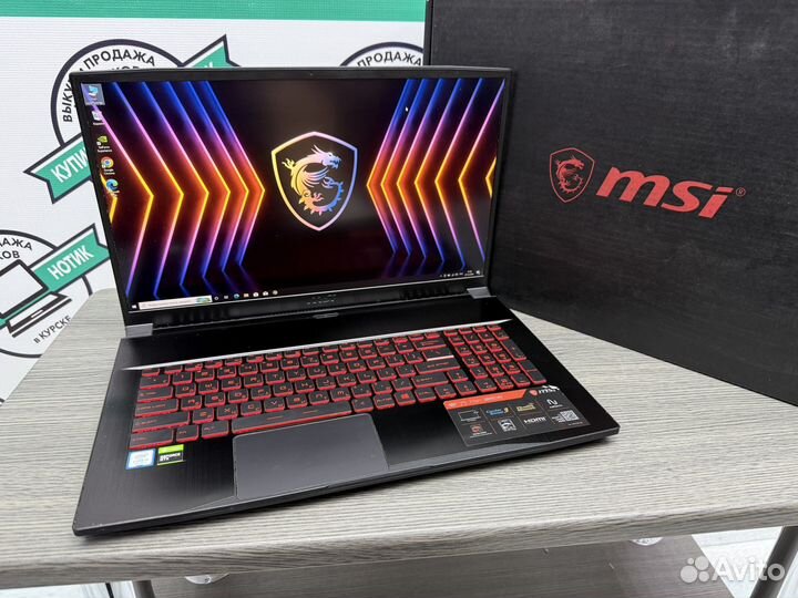 Огромный MSI 17 IPS i5-9300 16G GTX1050Ti SSD+1000