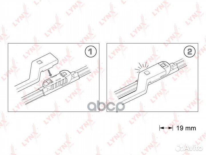 Щетка стеклоочистителя бескаркасная, комплект 6