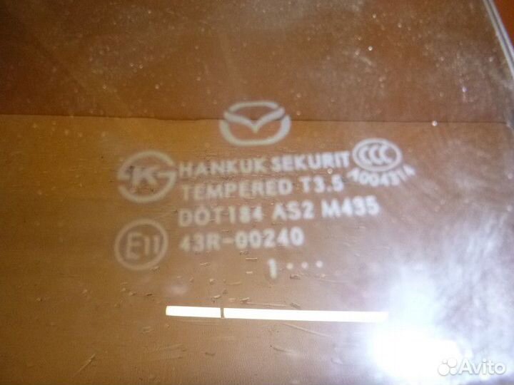 Стекло двери задней левой mazda 3 (BL) 2009-2013
