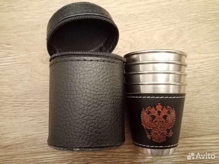 Набор стопок подарочный нерж сталь новый