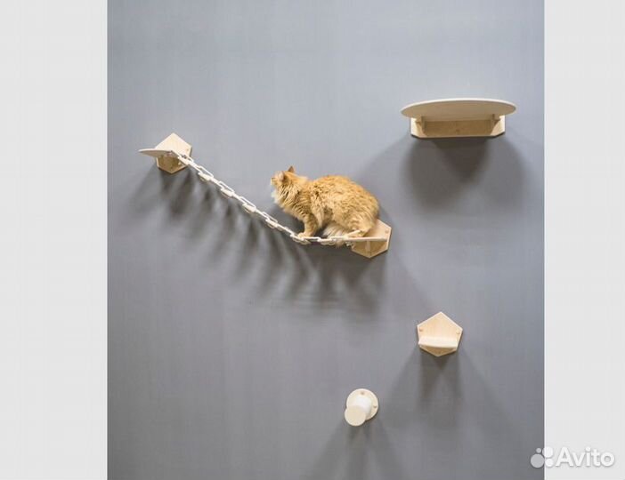 Когтеточки, полки для кошек (комплекты и отдельно)