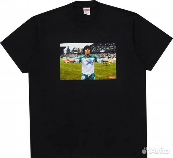 Supreme Maradona Tee Черная (XL)