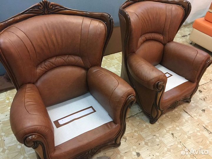Перетяжка и замена обивки кресел из ткани