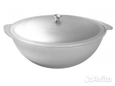 Казан 8л, литой алюминий, мет крышка