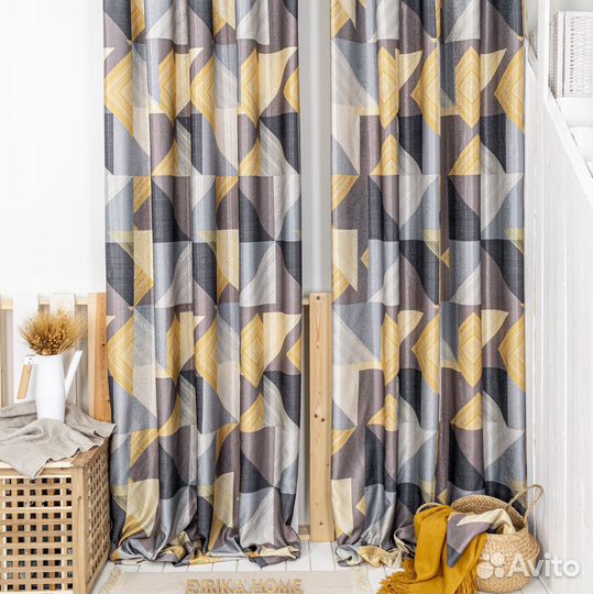 Портьеры Пабло Охра шторы занавески