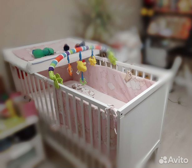 Кроватка IKEA Солгуль 60120, белый