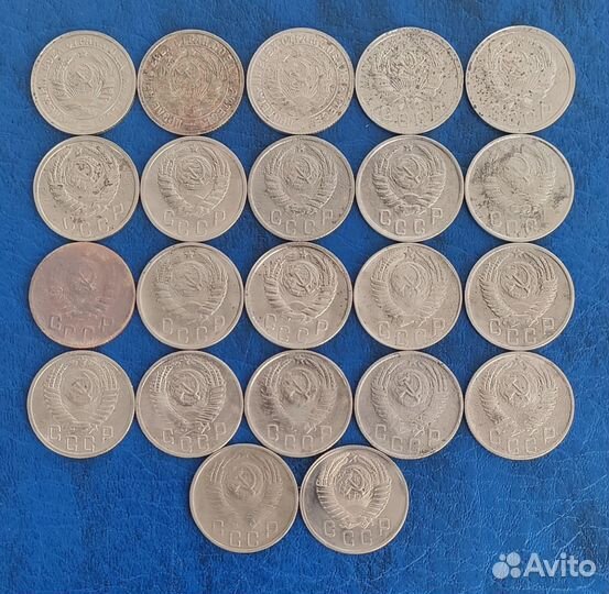 Ранние советы 15 коп 22 монеты без повторов