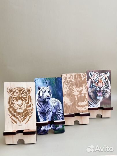 Подставка для телефона деревянная