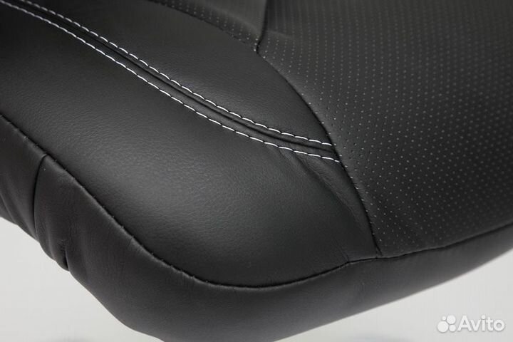 Кресло компьютерное boss (хром) кож-зам, черный-че