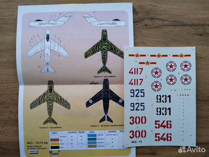 Декаль на Миг-15