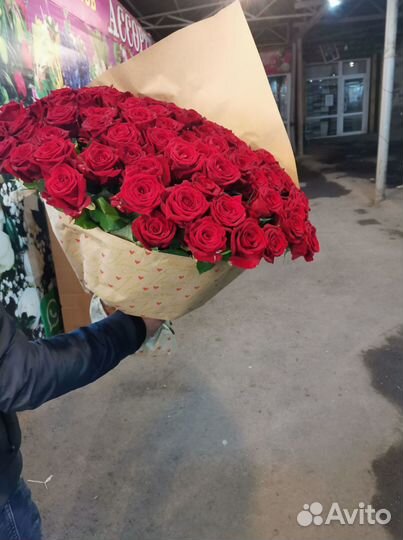 Розы, букет цветов, 101 роза, 51 роза. Розы опт