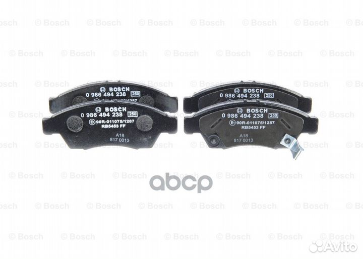 Колодки торм.пер. 0986494238 Bosch