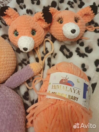 Недовязы игрушки плюшевая пряжа