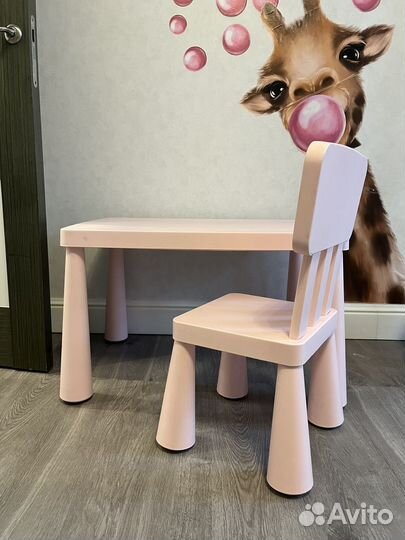 Детский стол со стулом IKEA