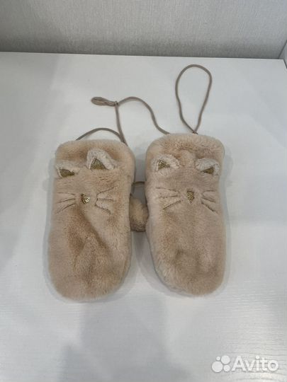 Варежки детские с ушками