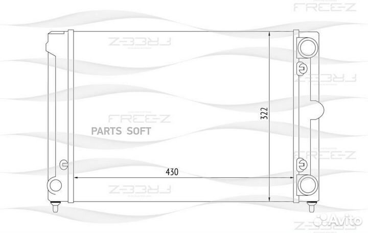 Радиатор охлаждения VW Passat 88- 353121253AA