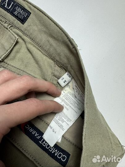 Льняные Брюки Armani Jeans Vintage Linen Pant (34)