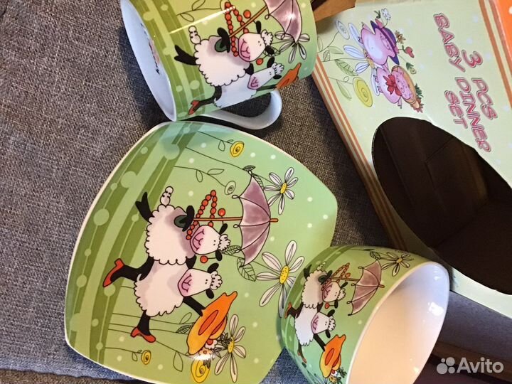 Набор детской посуды из 3-х предметов