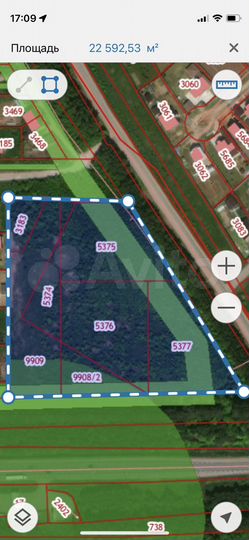 Участок 2,25 га (ИЖС)