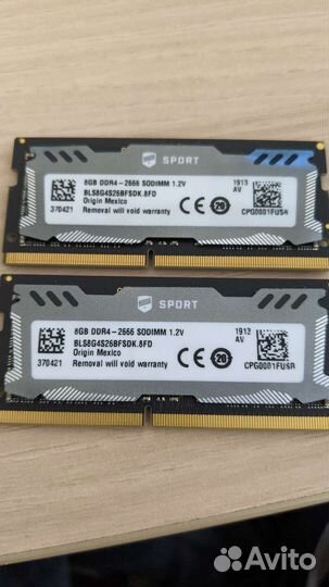 Оперативная память ddr4 16Гб для ноутбука