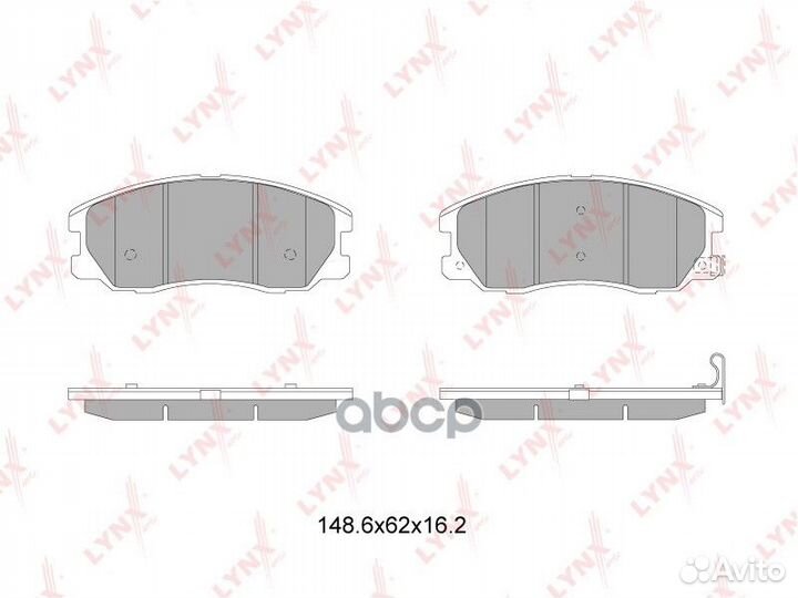 Колодки тормозные дисковые перед BD1816 LYN