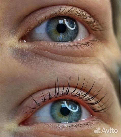 Ламинирование ресниц, окрашивание бровей