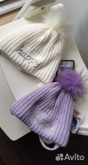 Шапочки демисен для девочек,акрил