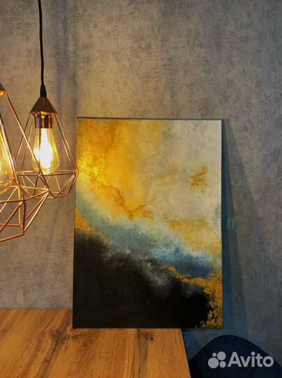 Интерьерная картина маслом абстракция