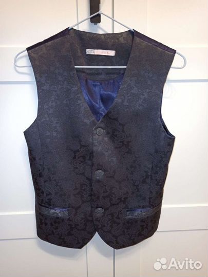 Костюм-двойка: жилетка+брюки, рост 152-158, б/у
