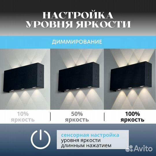 Светильник настенный беспроводной светодиодный LED