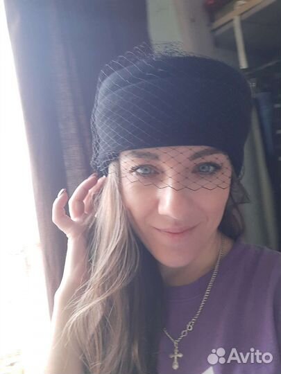 Винтажная шляпка с вуалью