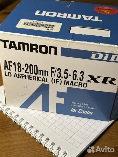 Объектив Tamron AF18-200mm F/3.5-6.3 XR LD Di II
