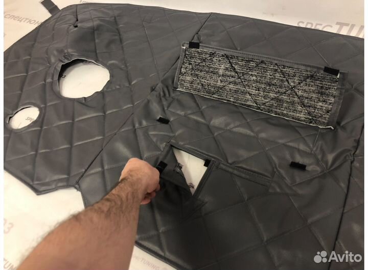 Утеплитель лобовой УАЗ 452 Буханка серый ромб